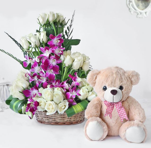 Flowers with Teddy Combos