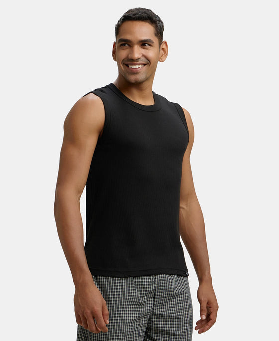 Super Combed Cotton Rib Solid Round Neck Muscle Vest