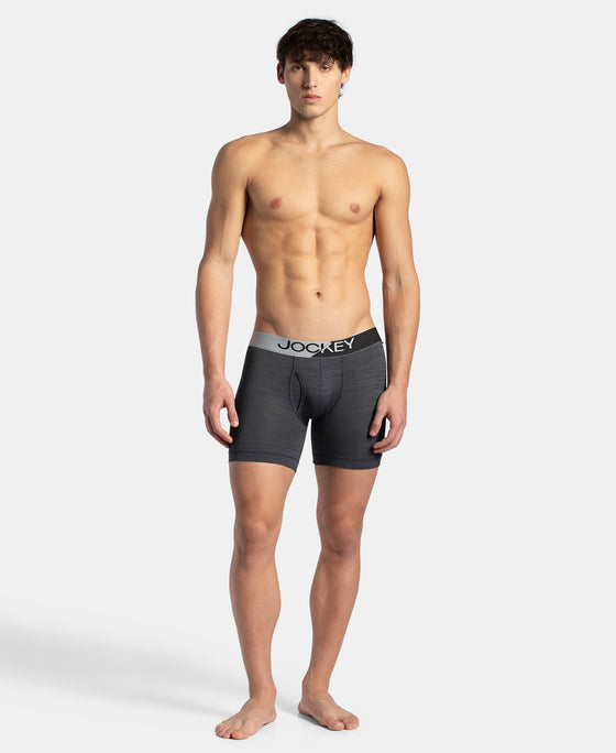 Microfiber Mesh Elastane Stretch Performance Boxer Brief with StayDry Technology