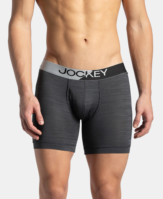 Microfiber Mesh Elastane Stretch Performance Boxer Brief with StayDry Technology