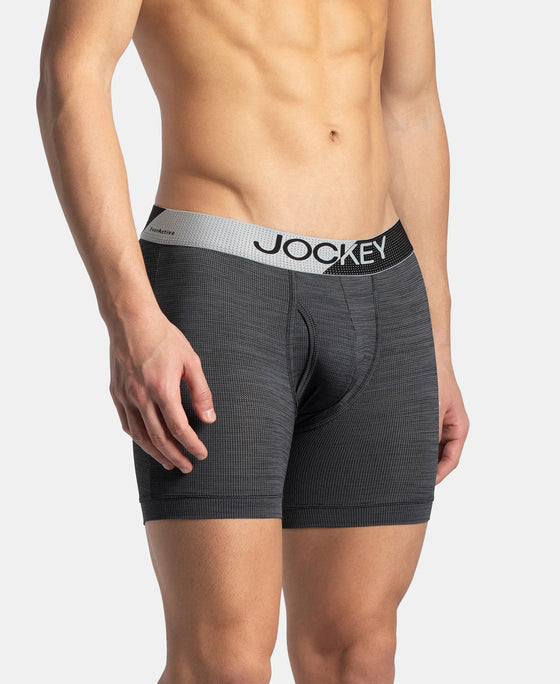 Microfiber Mesh Elastane Stretch Performance Boxer Brief with StayDry Technology